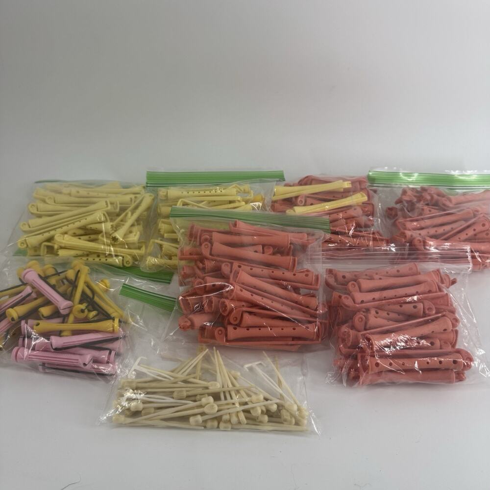 Woman’s Vtg Lot Of Perm Rod Curlers Rollers Pins Various Sizes